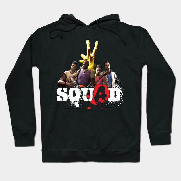 Left 4 Dead 2 Squad (white) Hoodie by red-leaf